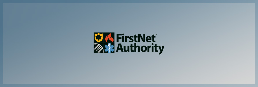 FirstNet logo with gradient blue background