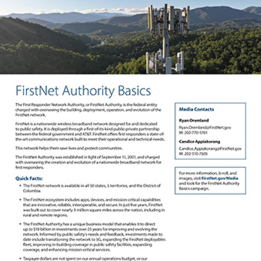 FirstNet Authority Basics Campaign Overview