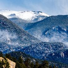 Beautiful mountainscape at Estes Park, Colorado