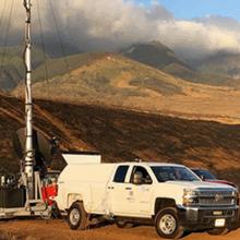 FirstNet SatCOLT (Satellite Cell on Light Truck) in Lahaina, Maui