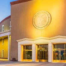 The Roundhouse in New Mexico New Mexico state capitol building at dusk