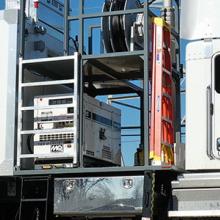 AT&T FirstNet  Satellite Cell Light Truck and cell tower in background 