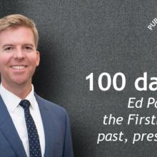 Episode 38: 100 days as CEO: Ed Parkinson on the FirstNet Authority’s past, present, and future FirstNet Authority CEO Edward Parkinson stands in front of American flag; Public Safety First podcast icon; “100 days as CEO; Ed Parkinson on the FirstNet Authority’s past, present, and future”