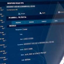 Computer screen with stats from incidents managed by the Bedford Road Fire Department