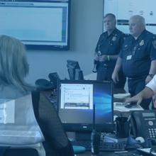 A group of emergency managers having a meeting A group of emergency managers having a meeting