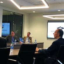 FirstNet Board members sit and listen to a presentation during a visit the Georgia Cyber Center