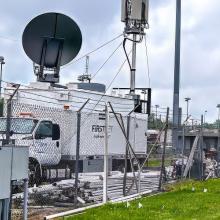 Pre-planning wins at the Kentucky Derby, Final Four, and Super Bowl A FirstNet SatCOLT near the fence around the infield of Churchill Downs for the Kentucky Derby