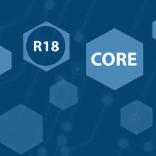 Alt-text: An illustration depicting technology and connections with acronyms including: “RAN, SA, UE, R18, CORE, R19, and 5G”; “June 2023 3GPP Quarterly Meeting”