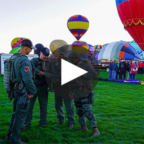 Albuquerque Police Department officers at the International Balloon Festival