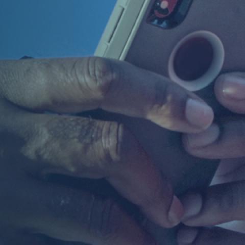 Firefighter uses a FirstNet enabled smartphone