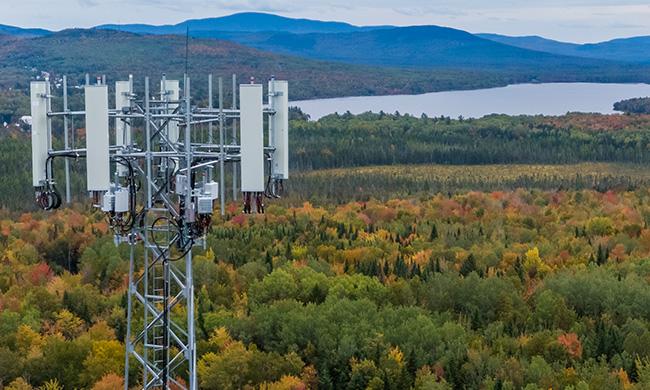 FirstNet cell site in a rural area of Maine