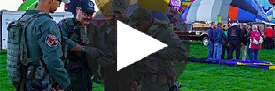 Albuquerque Police Department officers at the International Balloon Festival