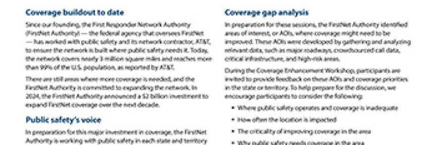 Expanding FirstNet coverage in your community