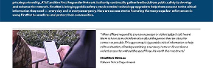 First page of FirstNet in action for law enforcement