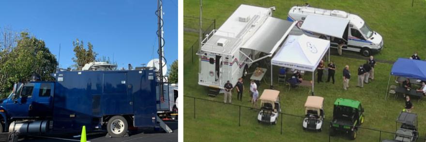 Deployable; Aerial view of incident exercise