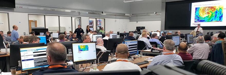 Chesapeake EOC responding to a hurricane 