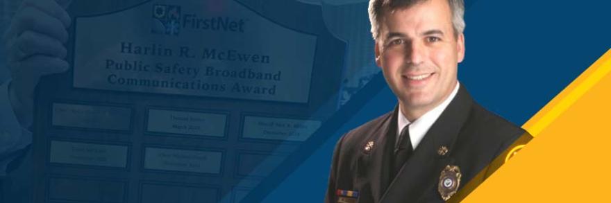 Tualatin Valley Fire & Rescue Chief (ret.) Mike Duyck, Harlin McEwen award plaque 