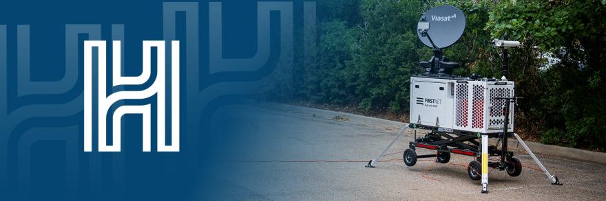 The Hamilton County logo fades into a FirstNet compact rapid deployable.  