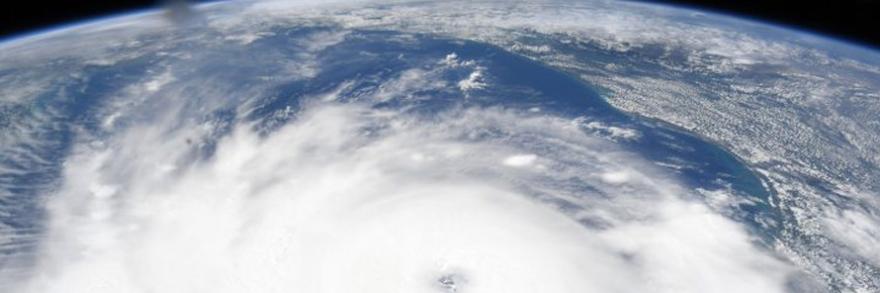 View of Hurricane Laura from space
