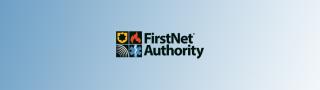 FirstNet Authority logo on blue backdrop