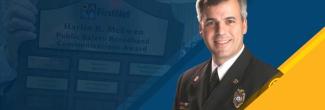 Tualatin Valley Fire & Rescue Chief (ret.) Mike Duyck, Harlin McEwen award plaque 