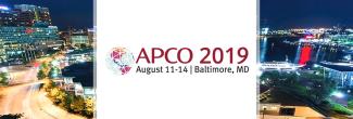 The APCO 2019 logo over the Baltimore skyline with the words "August 11-14, Baltimore Maryland"