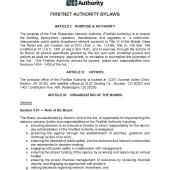 A sample page from the FirstNet Authority Bylaws PDF.